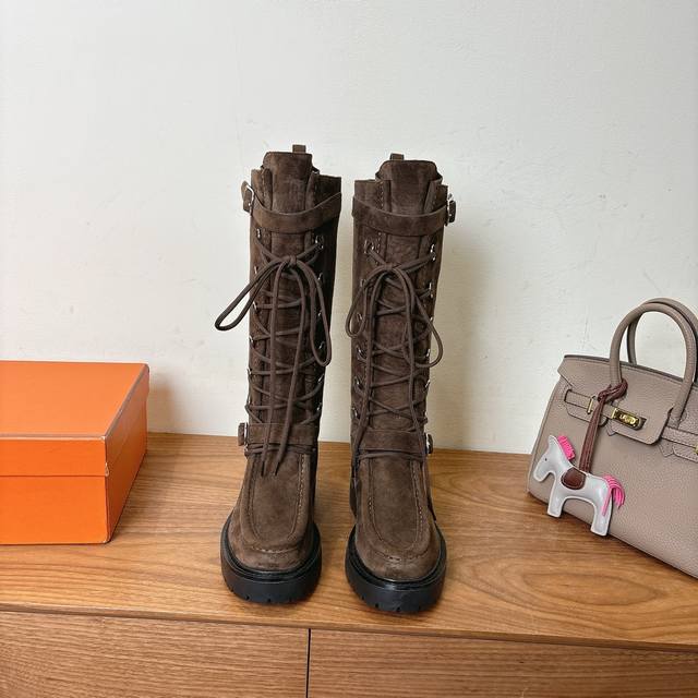 Herme S Long Boots SS25 New Style, Classic Series, Original Calfskin Material, I