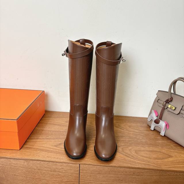 Herme S Classic Kelly Boots SS25 Autumn/Winter Style. Classic Kelly half-calfski