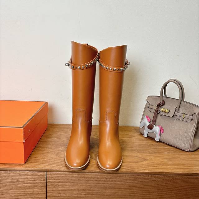 Herme S Classic Kelly Boots 2025 Autumn/Winter Collection. Made with original ca