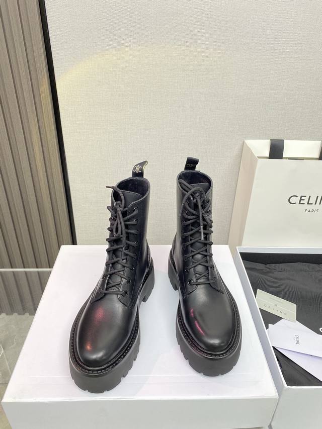 Celine Recommended Platform Height-Increasing Martin Boots P Platform Ankle Boot