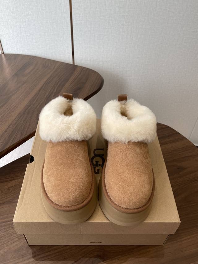 Ugg Autumn Women's Comfortable Thick-Soled Slip-On Loafers, Celebrity Style 1 Ta