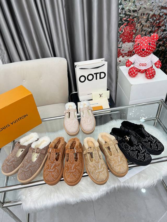 2025 Ankle Boots. Material: Imported high-gloss suede cowhide upper with Lv spec