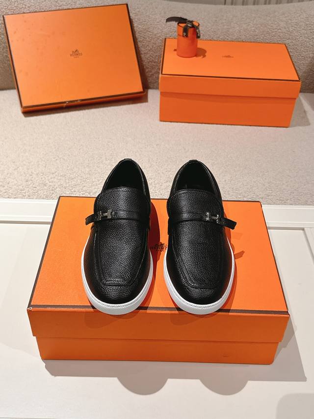 Hermes 25Ss Autumn/Winter New Loafers, British retro design, classic and timeles