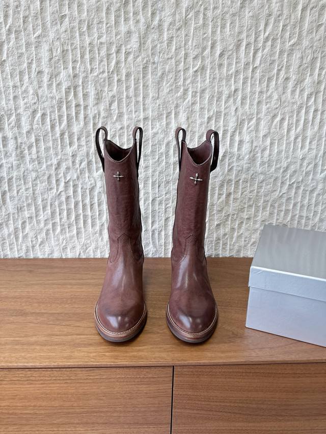 G266 Smfk Niche Trendy Brand 25Ss Autumn/Winter New Western Boots, Rider Boots,