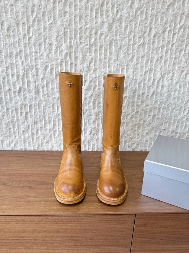 G266 Smfk Niche Trendy Brand 25SS Autumn/Winter New Zipper Riding Boots The true