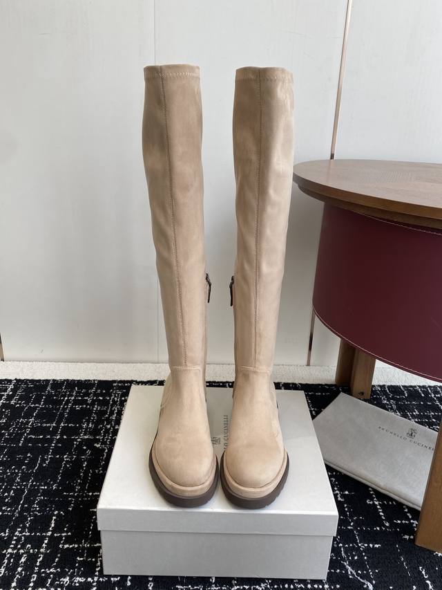 Top-quality replica Brunello Cucinelli Autumn/Winter BC Leather High-top Thick-s