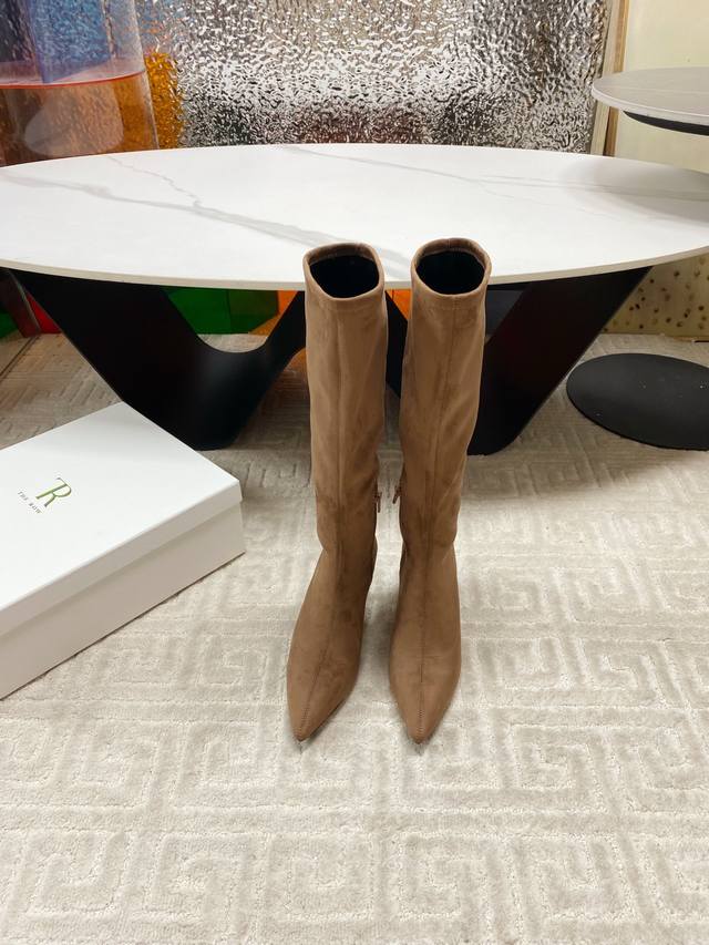 Factory Direct The Row 2025 Early Autumn New Style Tr Stretch Over-the-Knee Boot