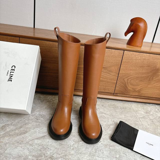 Top-tier version Celine tall riding boots Celine 2025 Autumn/Winter new style Ya