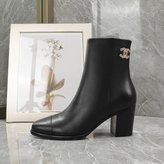 Chanel classic women's boots, meticulously crafted over several months, simple a