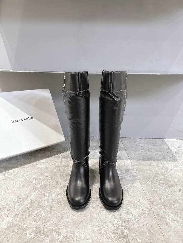 Lost In Echo New Arrival Stacked Long Boots with an Inherent Cool and Stylish Bu