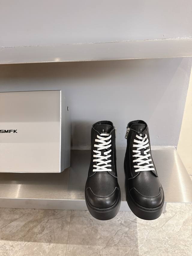 Smfk Niche Trendy Brand 25Ss Hot New Thick-Soled Casual Shoes Derby Shoes Ankle