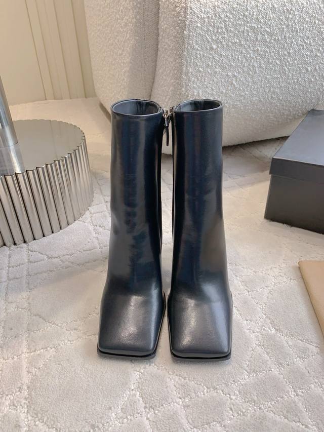 Short Boots & Long Boots Alaia New Square Toe High Heeled Boots, Comfortable and