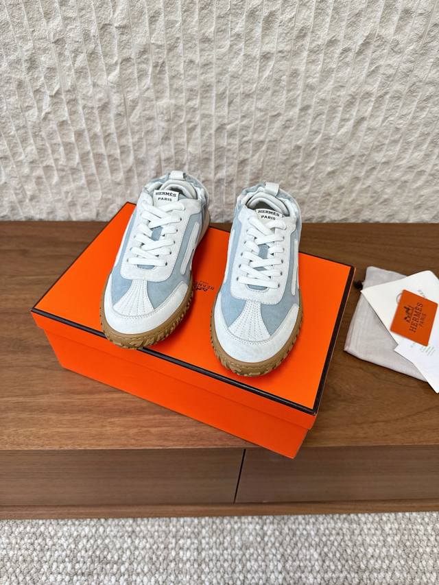 G652 Men's Size +10 Hermes 25Ss New Jet Series Couple Casual Sports Shoes German