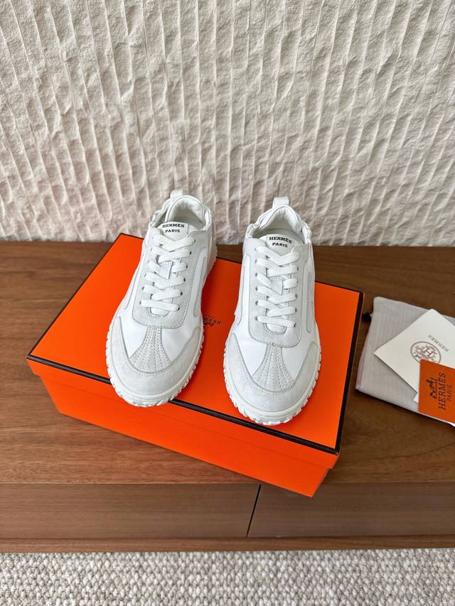 G652 Men's Size +10 Hermes 25Ss New Jet Series Couple Casual Sports Shoes German