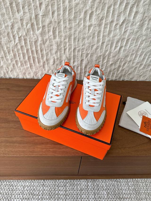 G652 Men's Size +10 Hermes 25Ss New Jet Series Couple Casual Sports Shoes German