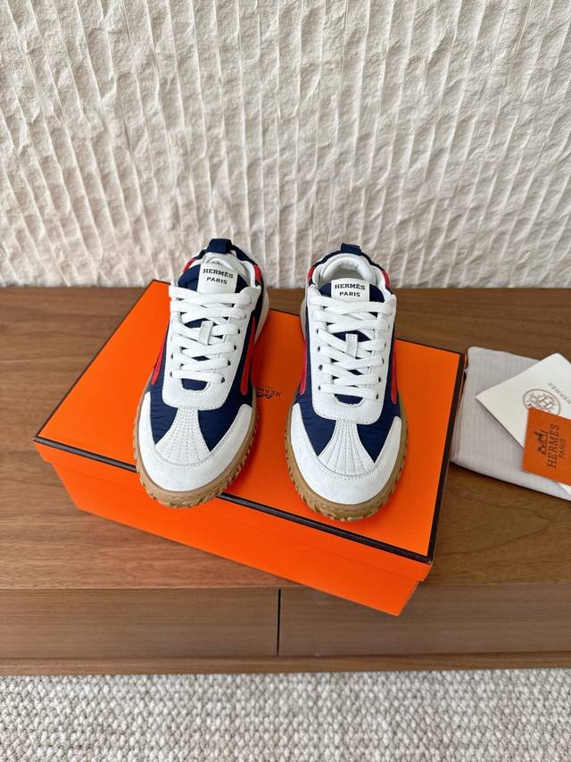 G652 Men's Size +10 Hermes 25Ss New Jet Series Couple Casual Sports Shoes German