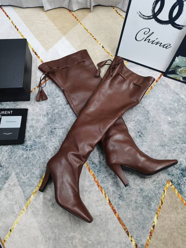New 2025 Slip-on Thigh Boots Perfect details Delicate sheepskin insole AAAA grad