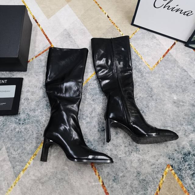 New 2025 Style Side Zipper Slip-On Mid-Calf Boots Perfect details Delicate sheep