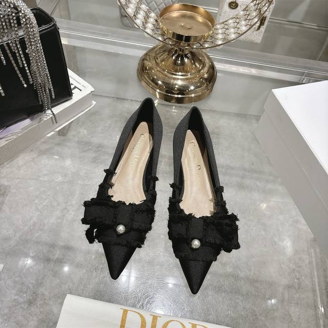 Factory direct tassel webbing women's shoes, Dior Autumn runway new style, Adior