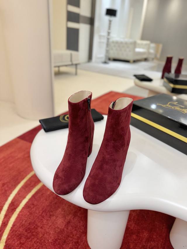 *Level* Jane Booty features a square, 85mm sloping heel, and this ankle boot is