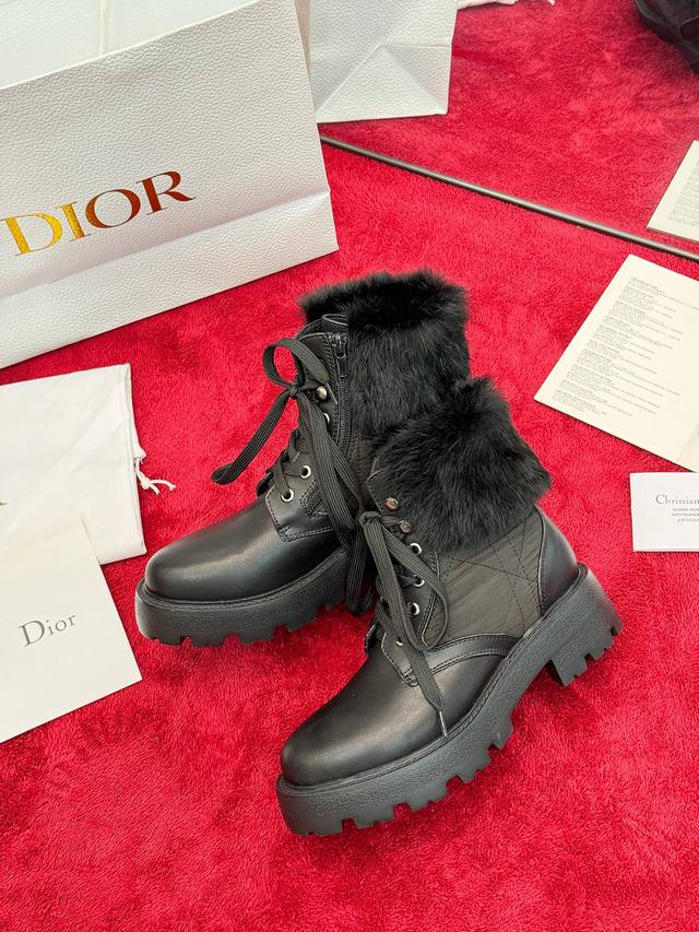 Factory Price: Dior 2025 Autumn/Winter New D-Majo Wool Cannage Embroidered Women