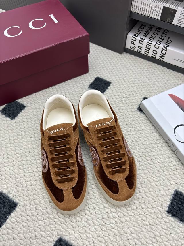 Couple style 2025 new Gucci German training shoes, 1:1 replica of the original,