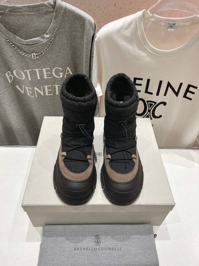 High-quality factory-made Brunello Cucinelli F059 new Autumn/Winter boots. Brune