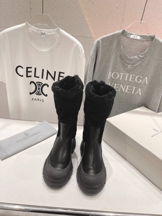 High-quality factory-made Brunello Cucinelli F059 new Autumn/Winter boots. Brune