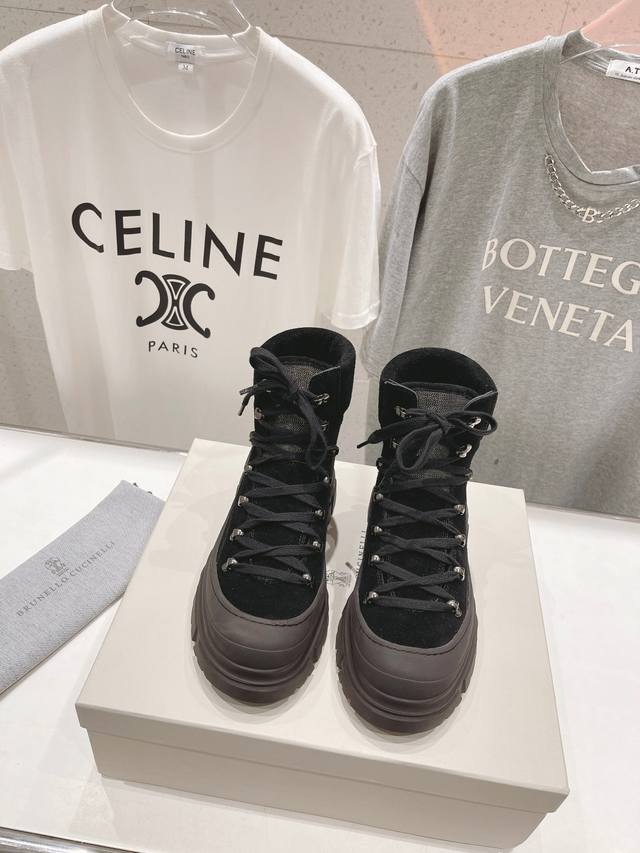 High-quality factory-made Brunello Cucinelli F059 new Autumn/Winter boots. Brune