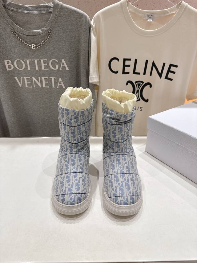 High-quality factory-made Dior F019 2025 Autumn/Winter New Warm Down Boots, Furr