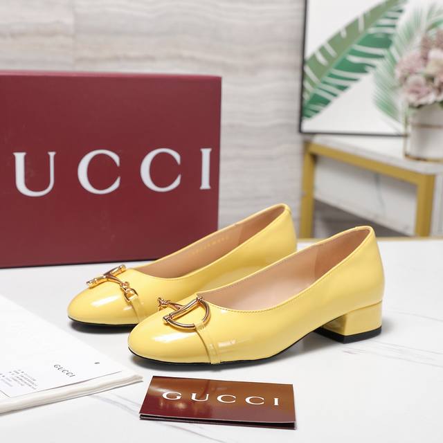 Top Version 2025 New Gucci Horsebit Low-Cut Flat Round Toe Women's Shoes Top Ver