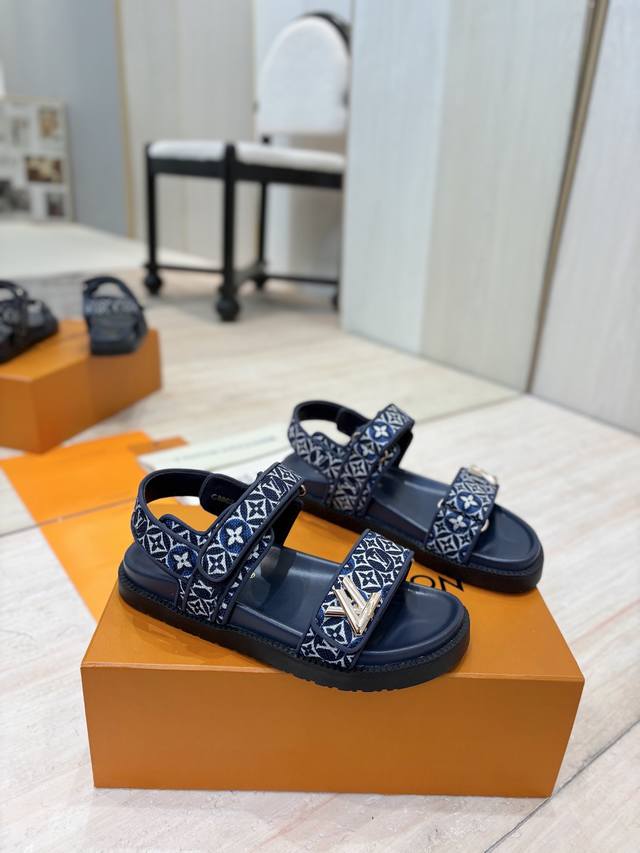 Factory Price: Louis Vuitton Women's 2025 New Sandals Lv Sunset Comfort Flat San