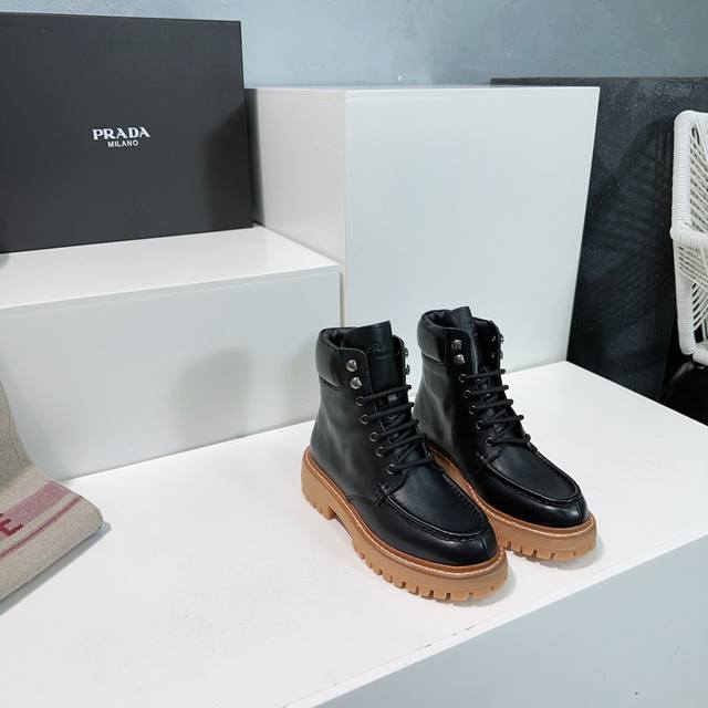 High-quality factory direct! Prada 25Ss Fall/Winter New Platform Thick-soled Ret
