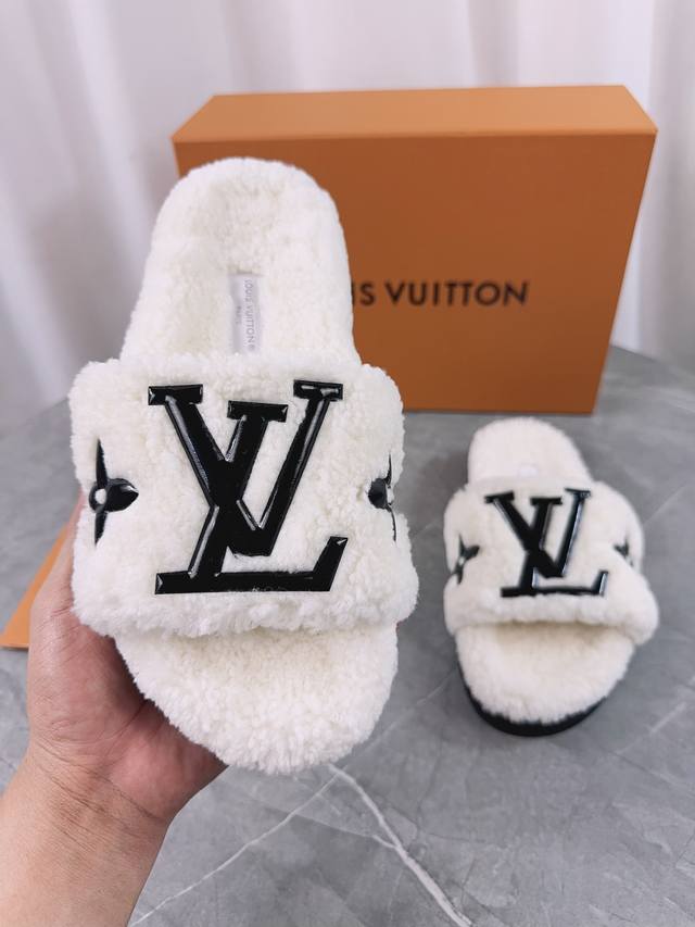 Louis Vuitton (LV) New Wool Slippers - Soft and Fine Wool, Top Quality Pure Wool