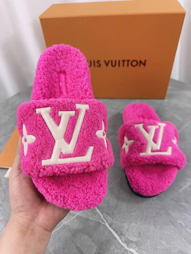 Louis Vuitton (LV) New Wool Slippers - Soft and Fine Wool, Top Quality Pure Wool