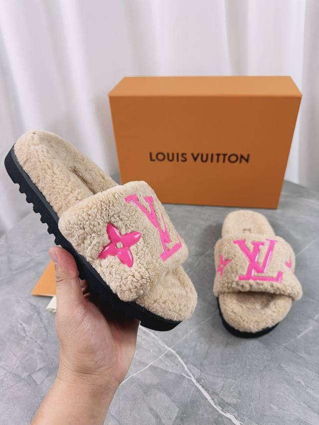 Louis Vuitton (LV) New Wool Slippers - Soft and Fine Wool, Top Quality Pure Wool
