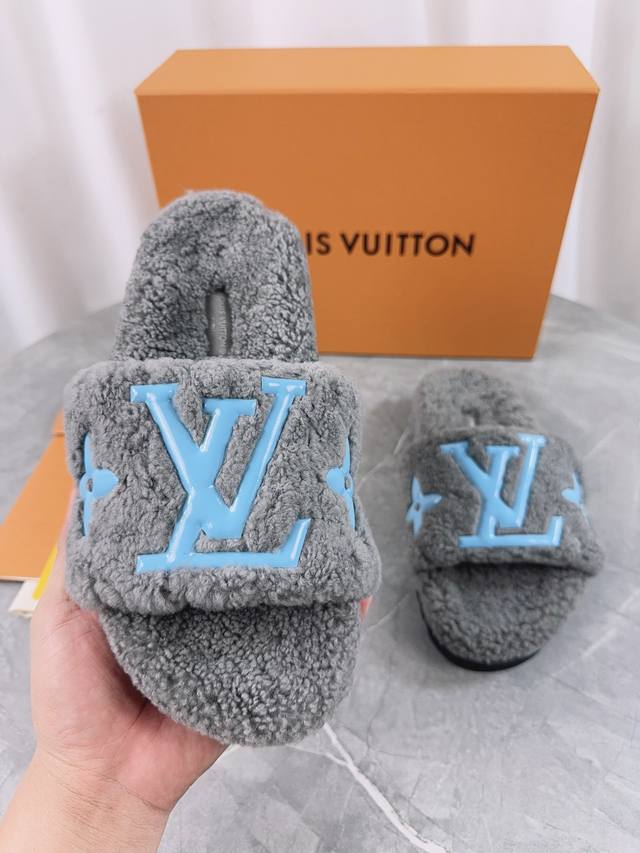 Louis Vuitton (LV) New Wool Slippers - Soft and Fine Wool, Top Quality Pure Wool
