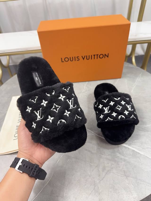 Louis Vuitton 2025 New Wool Slippers - Soft and Fine Wool, Top Quality Pure Wool