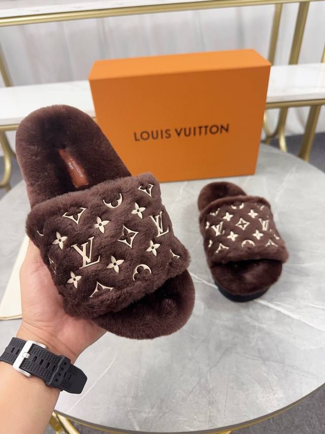 Louis Vuitton 2025 New Wool Slippers - Soft and Fine Wool, Top Quality Pure Wool