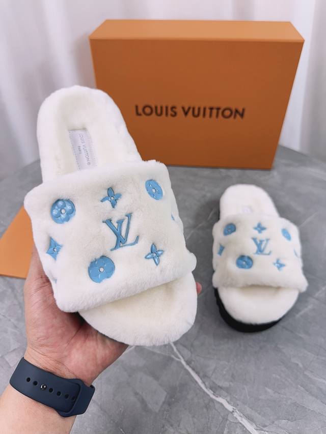 Louis Vuitton (LV) New Wool Slippers - Soft and Fine Wool, Top Quality Pure Wool