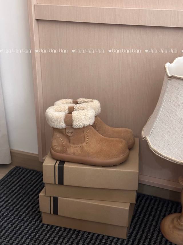 Curly Fur Teddy Potato Boots High-value potato design, versatile and stylish War