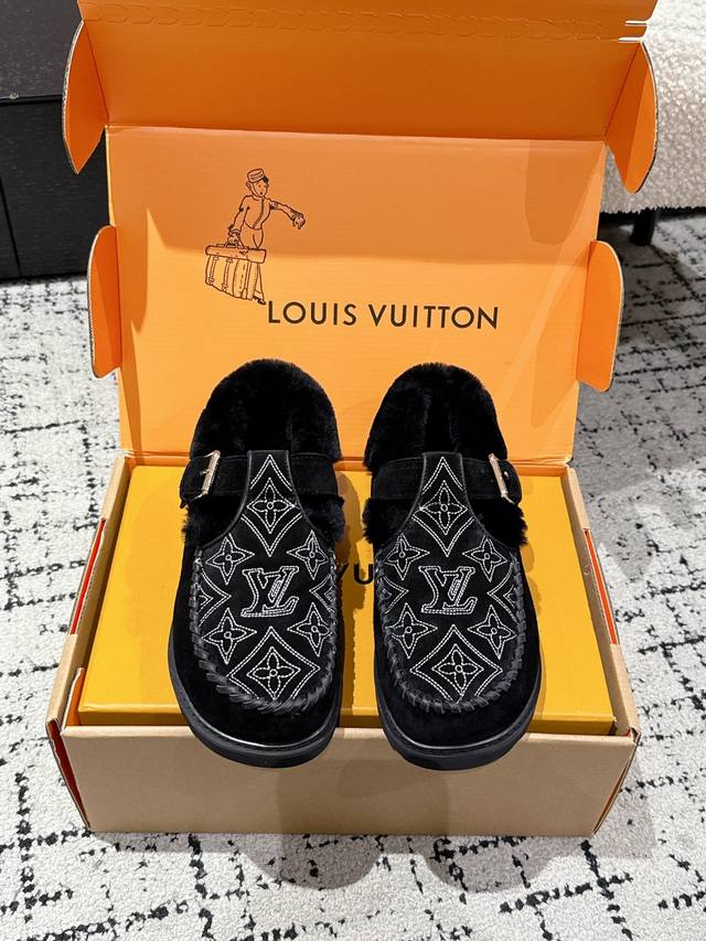 Top-tier version Louis Vuitton 25 Colorado series plush Mary Jane shoes. Origina