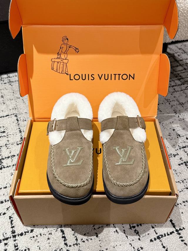 Top-tier version Louis Vuitton 25 Colorado series plush Mary Jane shoes. Origina