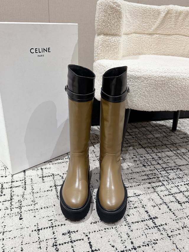 Celine 25 Fall/Winter Unlverslte 16-inch Martin Rider Boots. These boots are ver