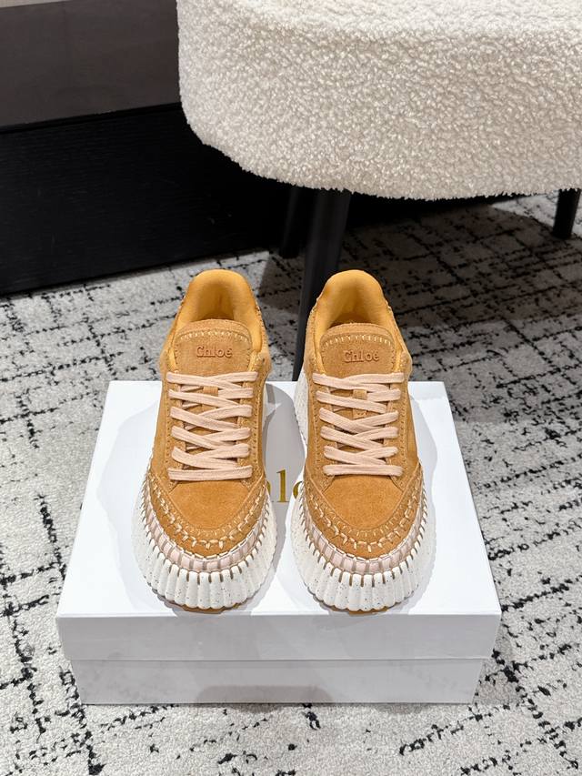 Top-tier version Chloe 25 new platform white sneakers/casual shoes. Original sol Top-tier version Chloe 25 new platform white sneakers/casual shoes. Original sol