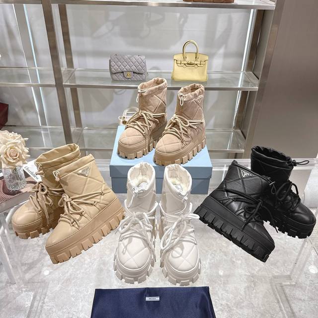 2025 Latest Prada: A novel and chic design featuring soft cowhide upper, pure wo