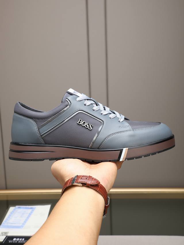 Boss Men's Casual Sports Shoes, original mold, upper made of Italian imported ep