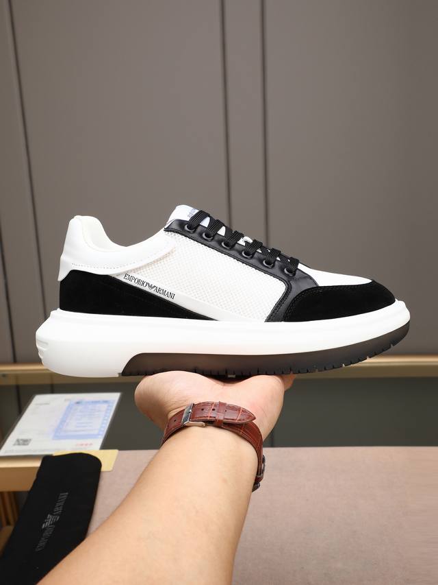 Giorgio Armani Men's Athletic Shoes. These athletic shoes feature a calfskin upp Giorgio Armani Men's Athletic Shoes. These athletic shoes feature a calfskin upp