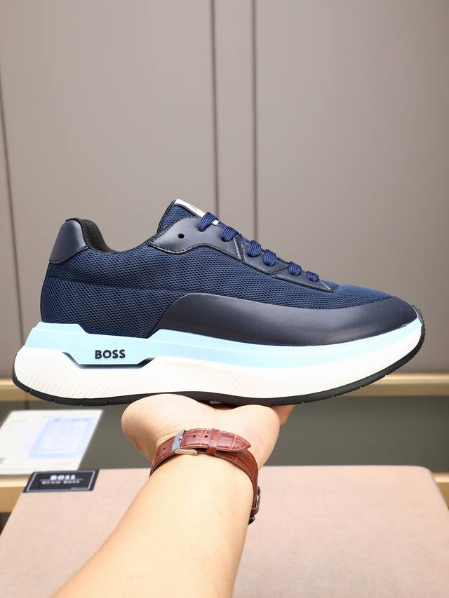 Boss Dynamic Men's Thick-Soled Sneakers, elegant and understated yet exuding lig
