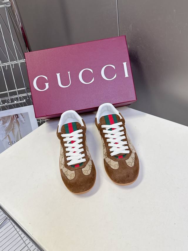 Men's Gucci Shift Series Couple Sneakers Lace-up Casual German Training Shoes Ma